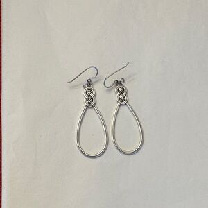 Brighton Silver Interlok Teardrop Earrings